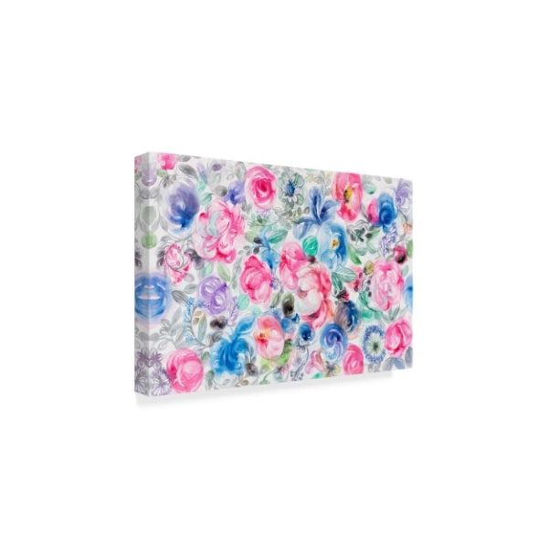 Li Bo 'Festive Flower Patterns 5' Canvas Art,22x32